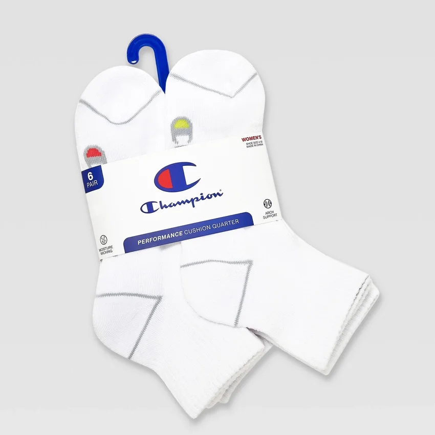 6-pack Cushion Quarter-sokken voor dames