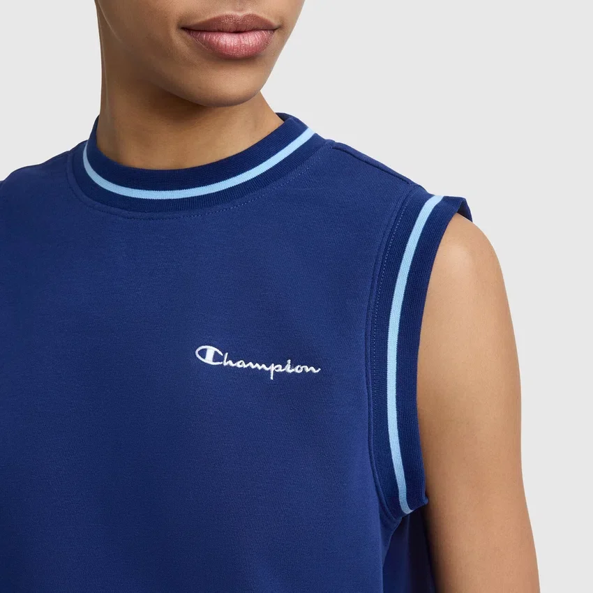 Country Club mouwloze top, geborduurd Script Logo