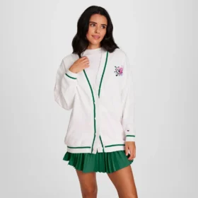 Country Club-vest, geborduurd bloemenlogo met „C“ Logo