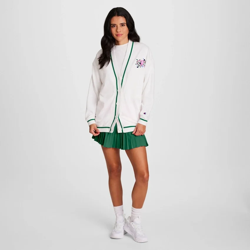 Country Club-vest, geborduurd bloemenlogo met „C“ Logo