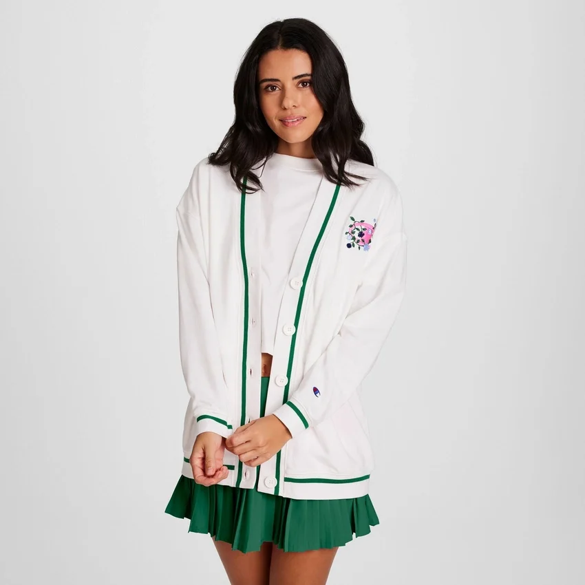 Country Club-vest, geborduurd bloemenlogo met „C“ Logo