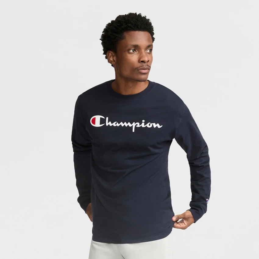 Klassiek T-shirt met lange mouwen en print, Script Logo