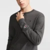 Klassiek T-shirt met lange mouwen, geborduurd C Logo