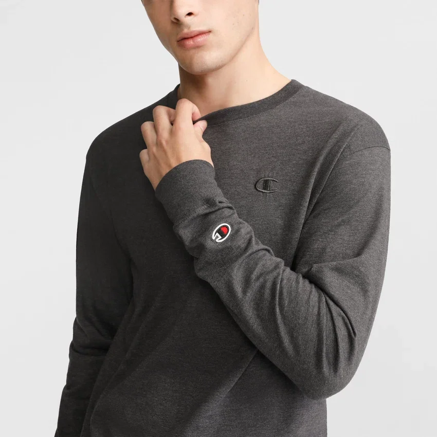 Klassiek T-shirt met lange mouwen, geborduurd C Logo