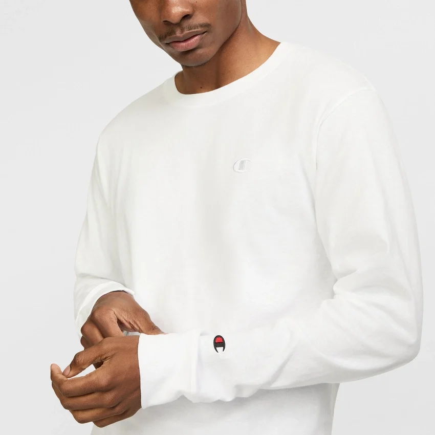 Klassiek T-shirt met lange mouwen, geborduurd C Logo