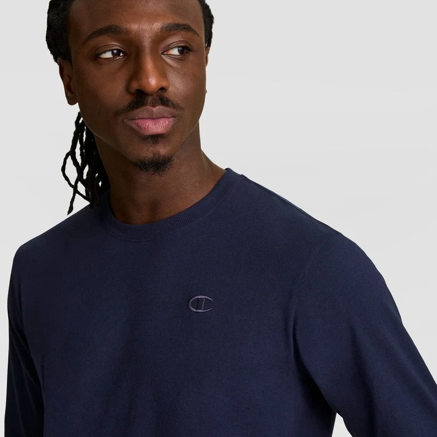 Klassiek T-shirt met lange mouwen, geborduurd C Logo
