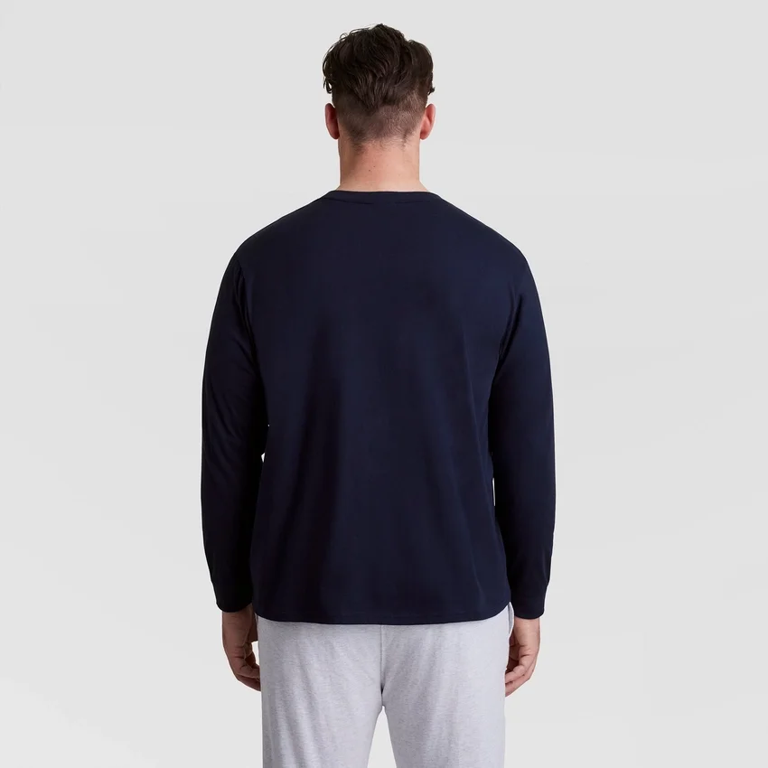 Klassiek T-shirt met lange mouwen, geborduurd C Logo – Big & Tall
