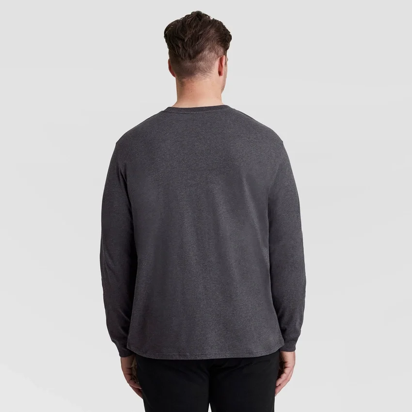 Klassiek T-shirt met lange mouwen, geborduurd C Logo – Big & Tall
