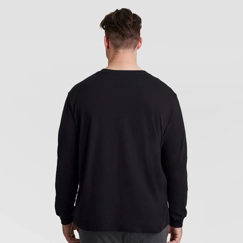 Klassiek T-shirt met lange mouwen, geborduurd C Logo – Big & Tall