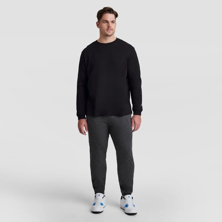 Klassiek T-shirt met lange mouwen, geborduurd C Logo – Big & Tall