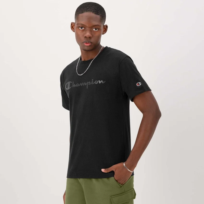 Klassiek T-shirt met print, ton-sur-ton Script Logo