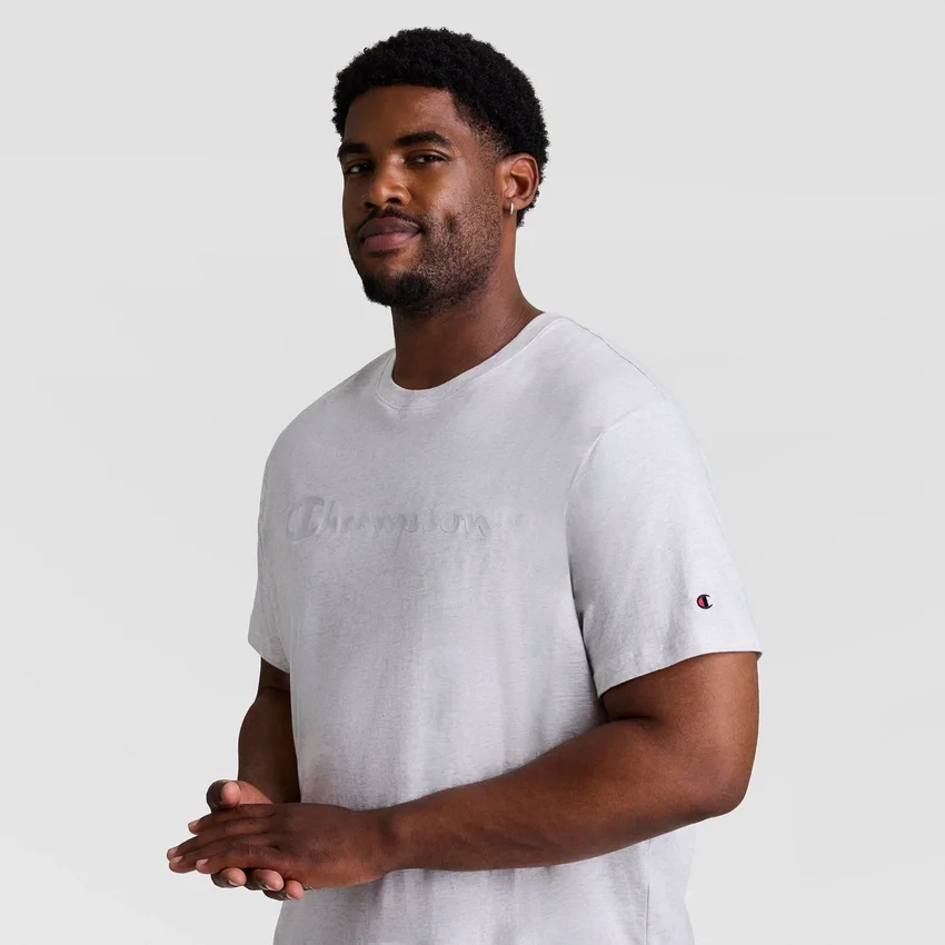 Klassiek T-shirt met print, ton-sur-ton Script Logo – Big & Tall