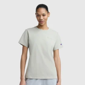 Klassiek T-shirt, ton-sur-ton opschrift op de linkerborst