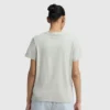 Klassiek T-shirt, ton-sur-ton opschrift op de linkerborst