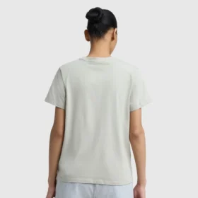 Klassiek T-shirt, ton-sur-ton opschrift op de linkerborst