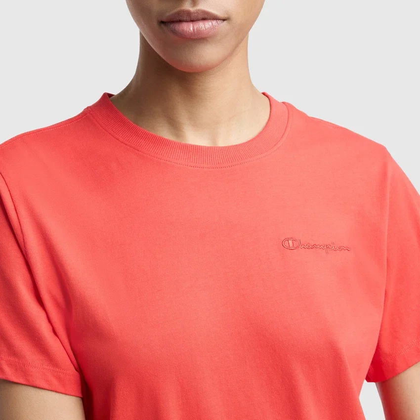 Klassiek T-shirt, ton-sur-ton opschrift op de linkerborst