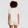 Klassiek T-shirt, ton-sur-ton opschrift op de linkerborst