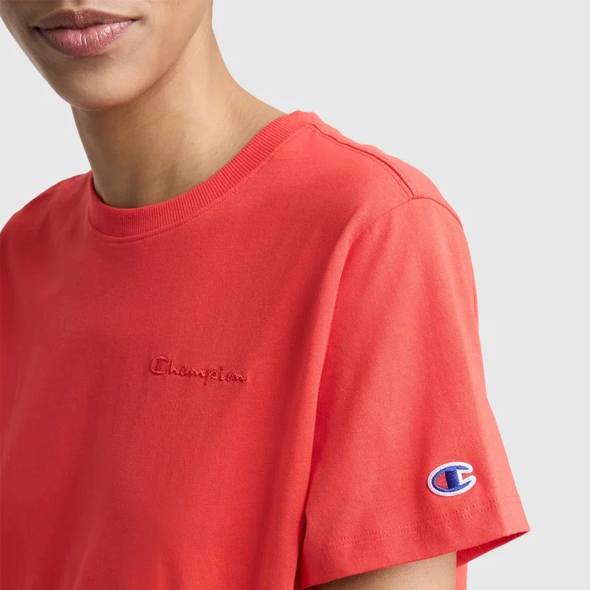 Klassiek T-shirt, ton-sur-ton opschrift op de linkerborst