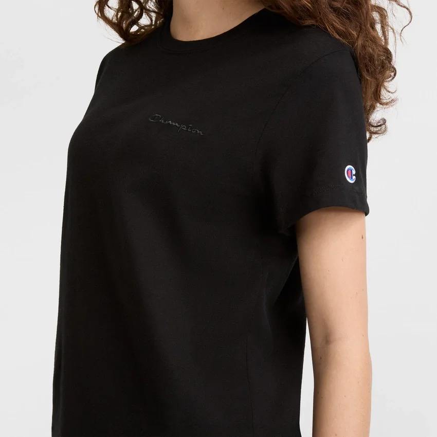 Klassiek T-shirt, ton-sur-ton opschrift op de linkerborst