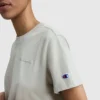 Klassiek T-shirt, ton-sur-ton opschrift op de linkerborst