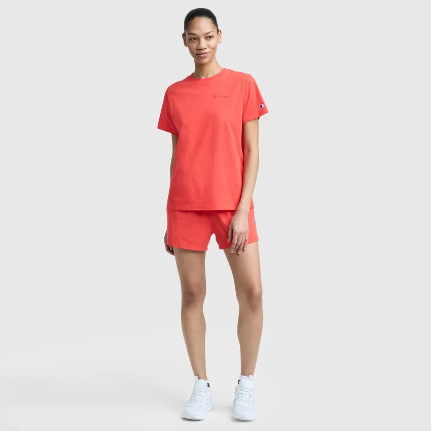 Klassiek T-shirt, ton-sur-ton opschrift op de linkerborst