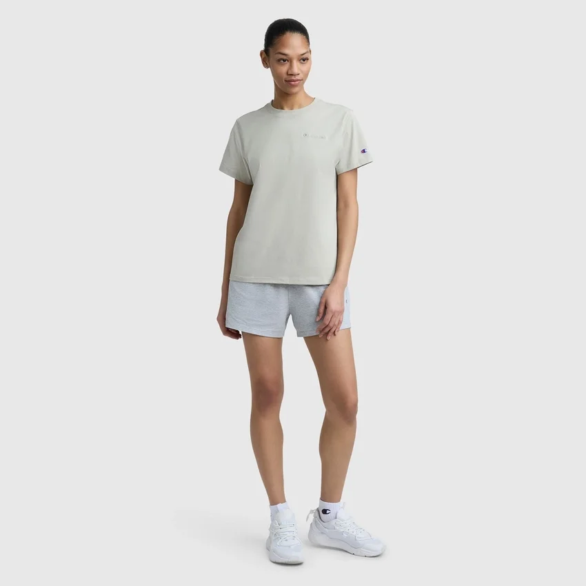 Klassiek T-shirt, ton-sur-ton opschrift op de linkerborst