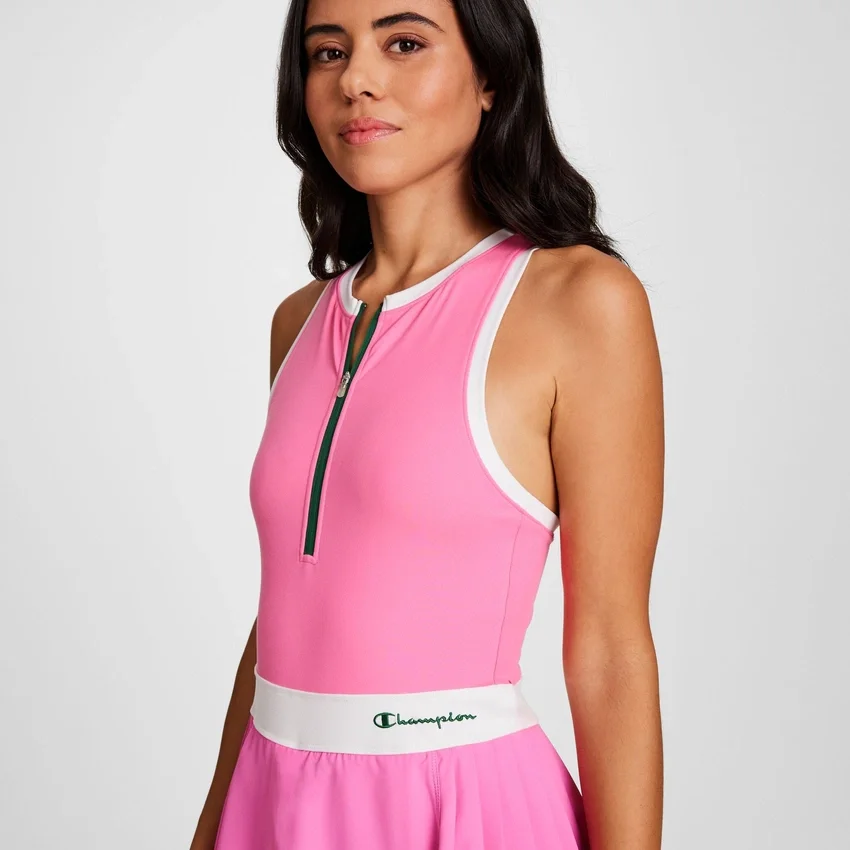 Match Point-tennisjurk, geborduurd Script Logo
