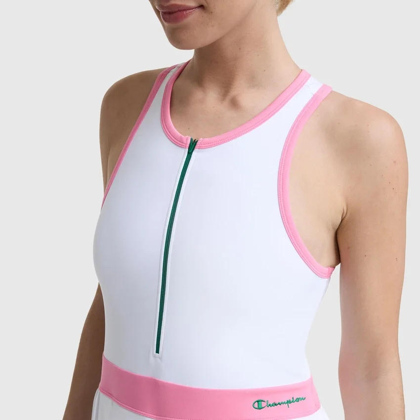Match Point-tennisjurk, geborduurd Script Logo