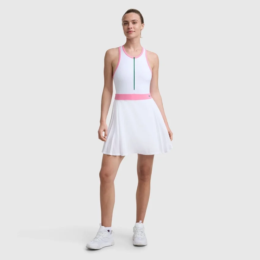 Match Point-tennisjurk, geborduurd Script Logo