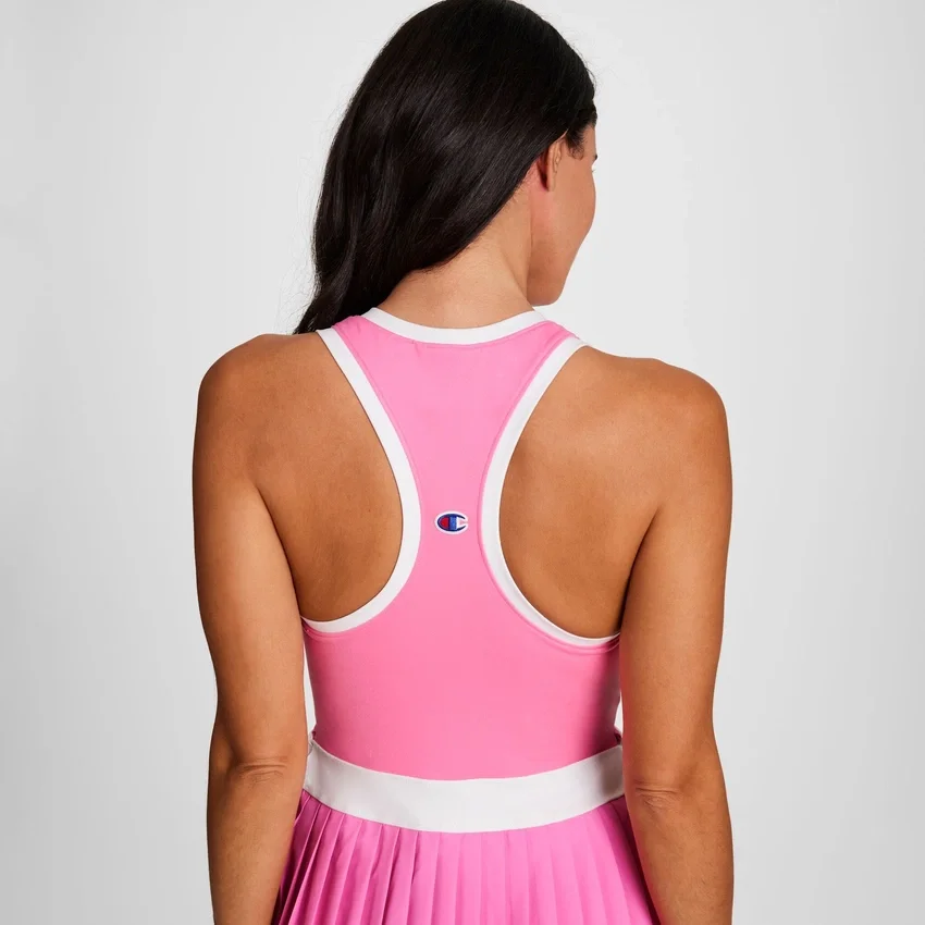 Match Point-tennisjurk, geborduurd Script Logo