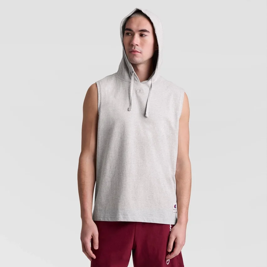 Mouwloze Hoodie, geborduurd C Logo