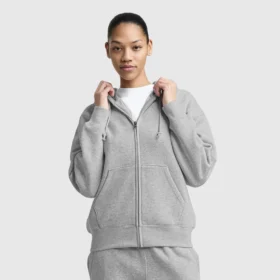 Powerblend fleece-hoodie met ritssluiting, C Logo