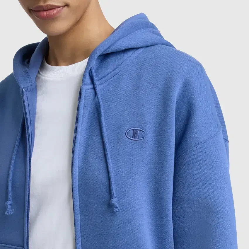 Powerblend fleece-hoodie met ritssluiting, C Logo