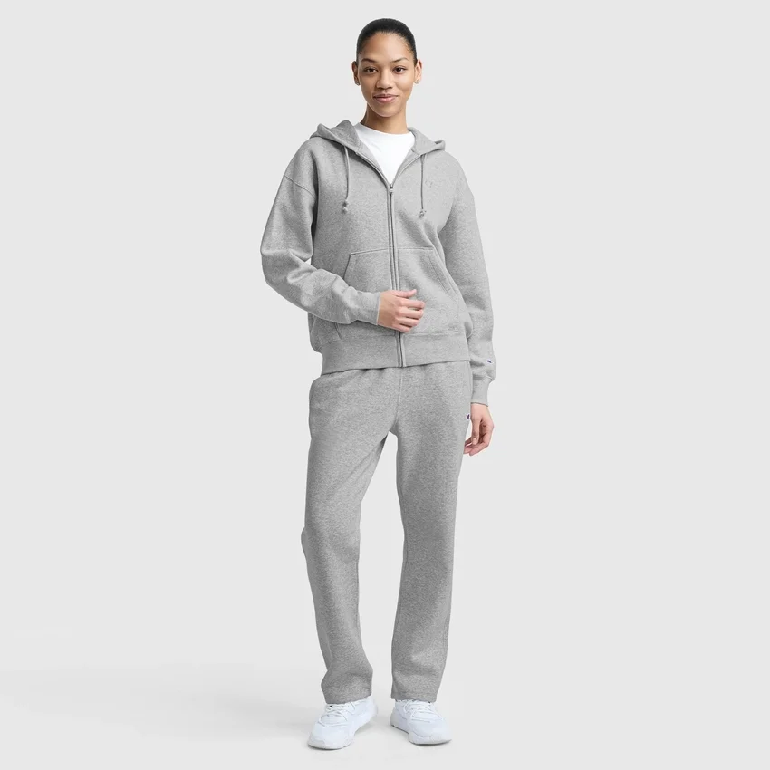 Powerblend fleece-hoodie met ritssluiting, C Logo
