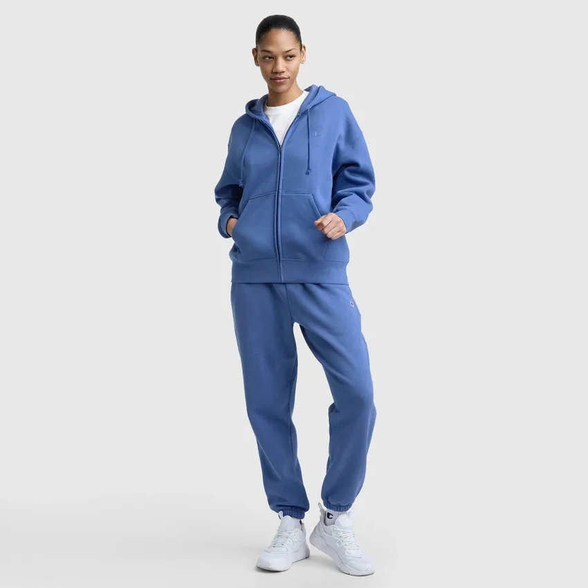 Powerblend fleece-hoodie met ritssluiting, C Logo