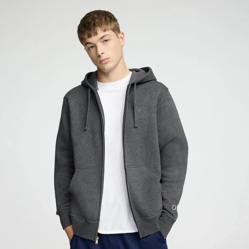 Powerblend-hoodie met volledige ritssluiting, C Logo
