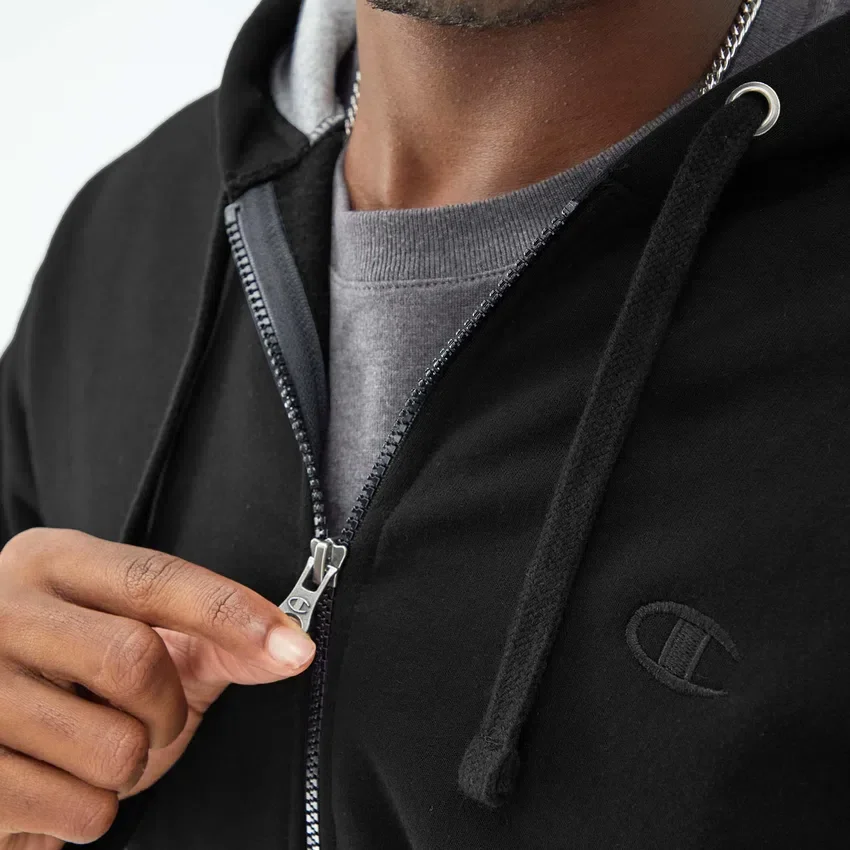 Powerblend-hoodie met volledige ritssluiting, C Logo