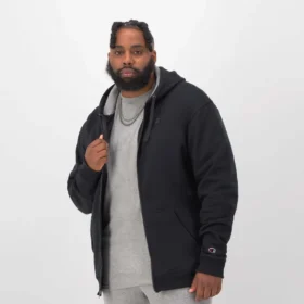 Powerblend-hoodie met volledige ritssluiting, C Logo – Big & Tall