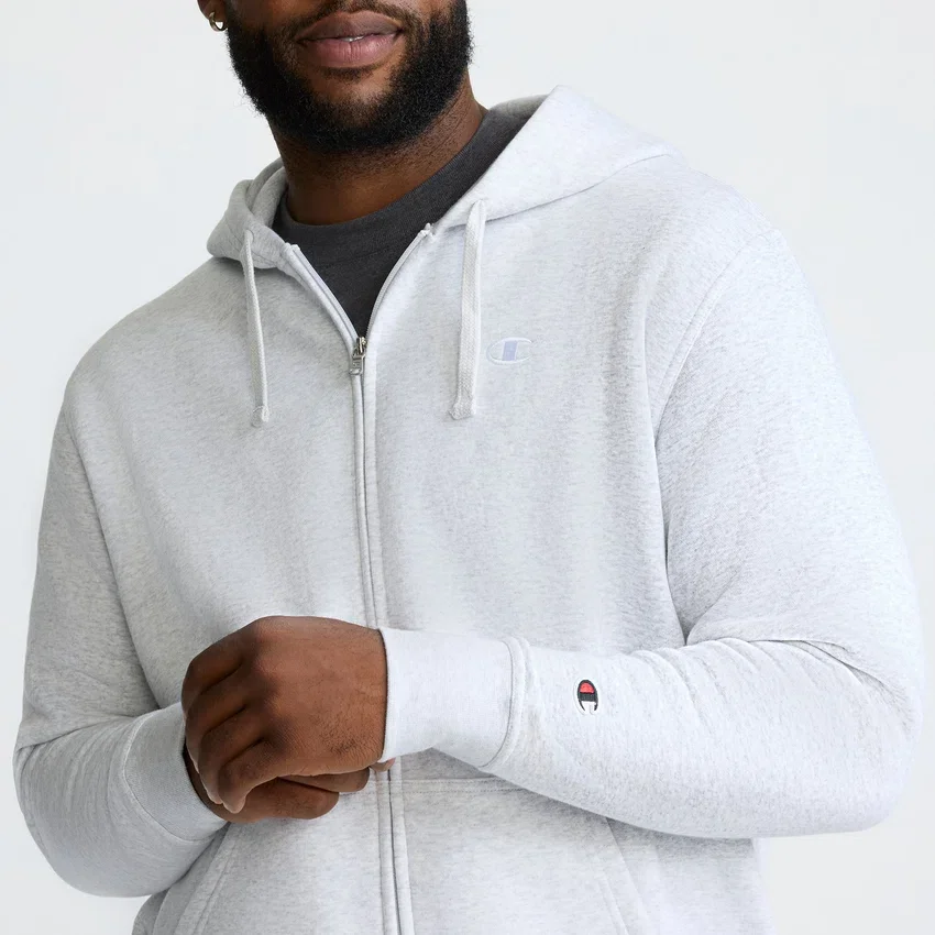 Powerblend-hoodie met volledige ritssluiting, C Logo – Big & Tall