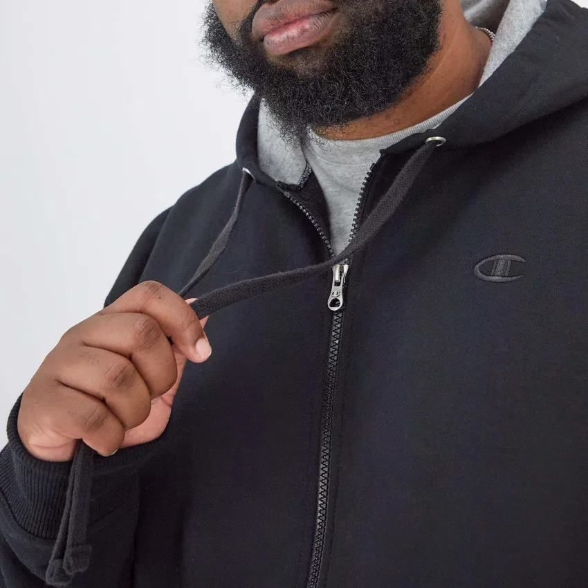Powerblend-hoodie met volledige ritssluiting, C Logo – Big & Tall