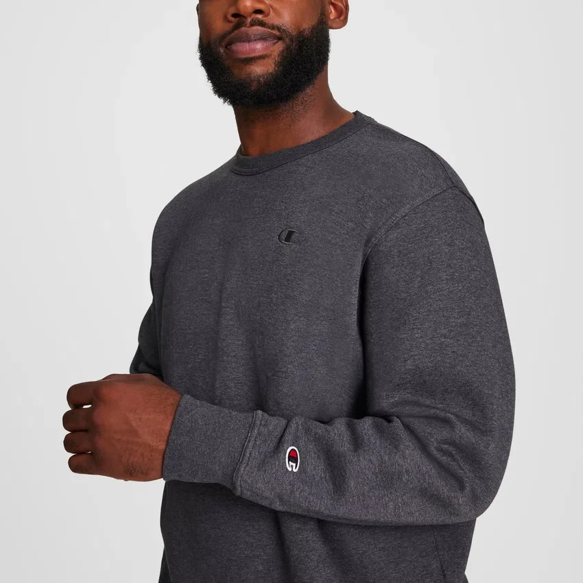 Powerblend-sweatshirt met ronde hals, C Logo – Big & Tall