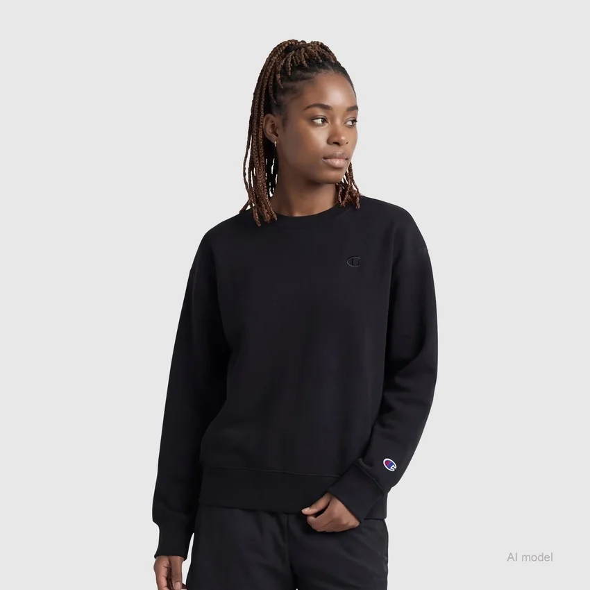 Powerblend-sweatshirt met ronde hals en kleine ‘C’