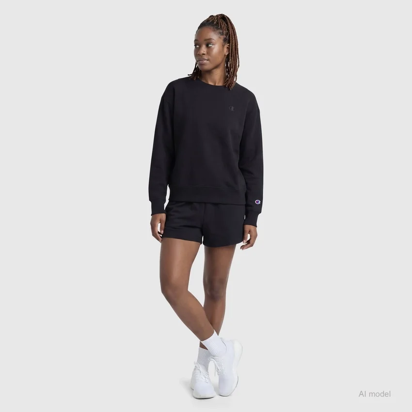Powerblend-sweatshirt met ronde hals en kleine ‘C’
