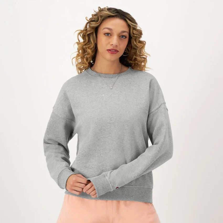 Powerblend-sweatshirt met ronde hals, geborduurd Script Logo