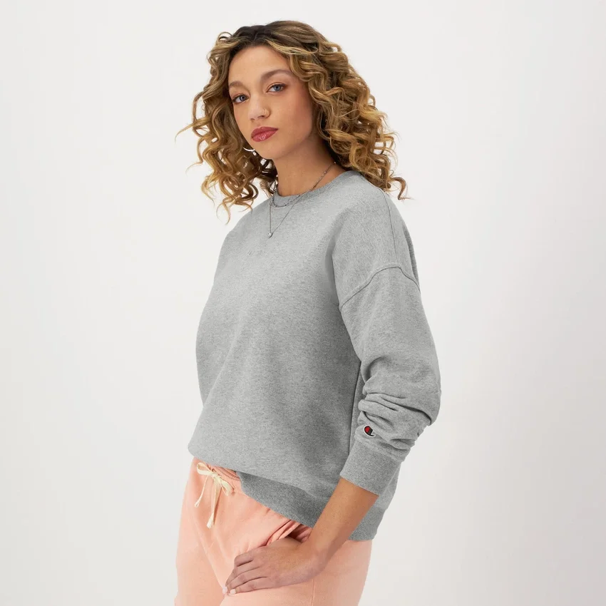 Powerblend-sweatshirt met ronde hals, geborduurd Script Logo