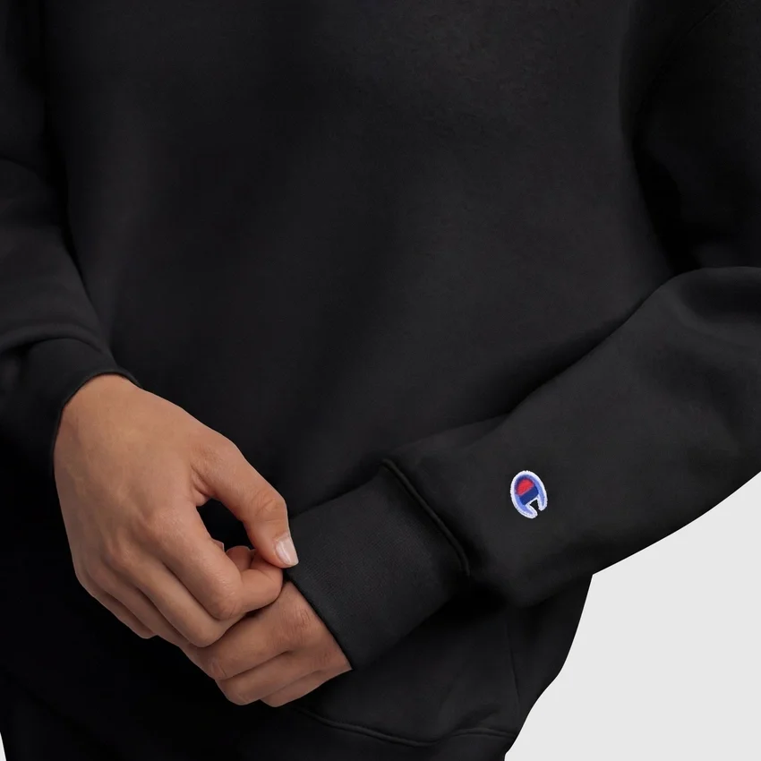 Powerblend-sweatshirt met ronde hals, geborduurd Script Logo