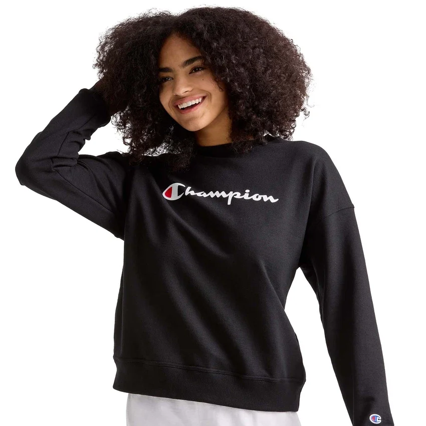 Powerblend-sweatshirt met ronde hals, Script Logo