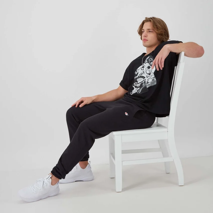 Reverse Weave-joggingbroek met klein logo en getailleerde taille