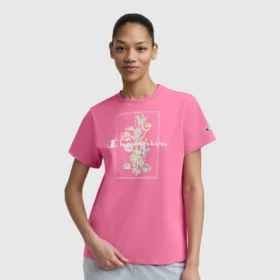 T-shirt met 'Painted Bouquet'-print, C Logo