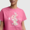 T-shirt met 'Painted Bouquet'-print, C Logo